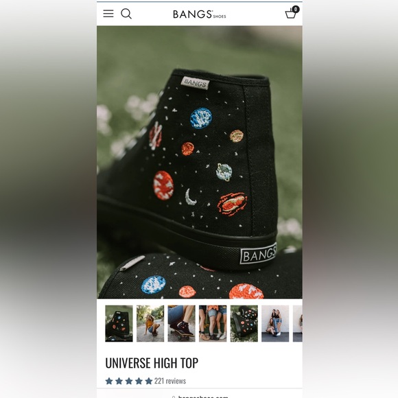 BNWT - BANGS High Top Shoes - Universe Pattern Size 8.5 (Men) 10 (Women) - Picture 8 of 8